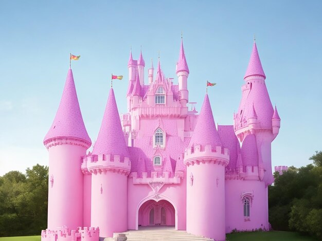 Pink princess castle