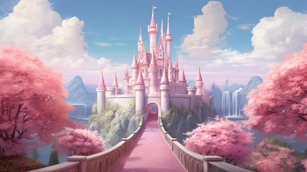 Pink princess castle