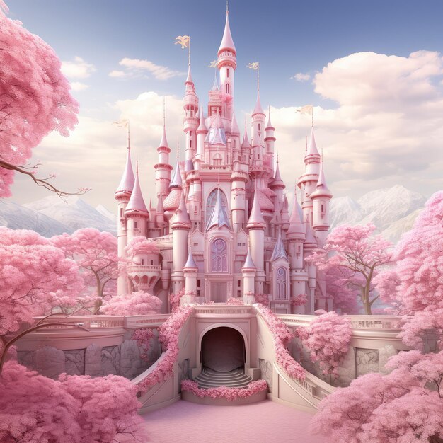 Pink princess castle