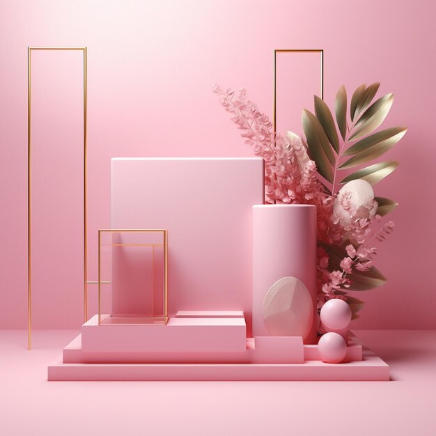 pink product background