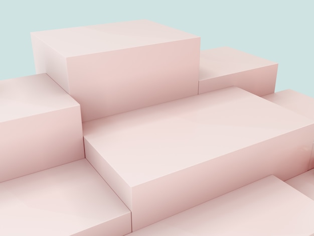 Pink Product display podium, abstract  background