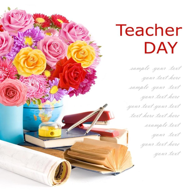 Фото Розовый цветок товара день учителя