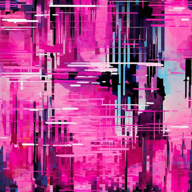 A pink and purple abstract painting of a man's head.