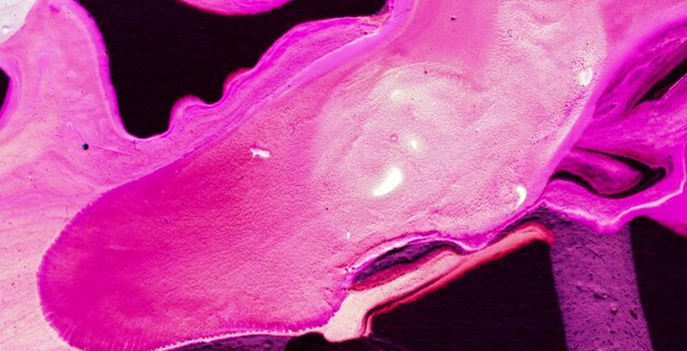 A pink and purple abstract painting with the word love on it.