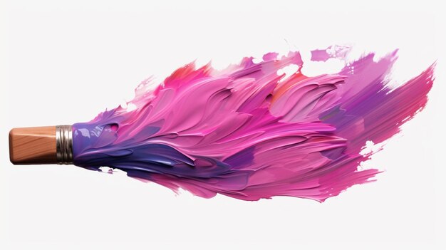 pink and purple acrylic oil paint brush stroke Ai Generative