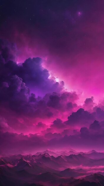 Pink and purple background and wallpaper for mobile in the style of dark sky