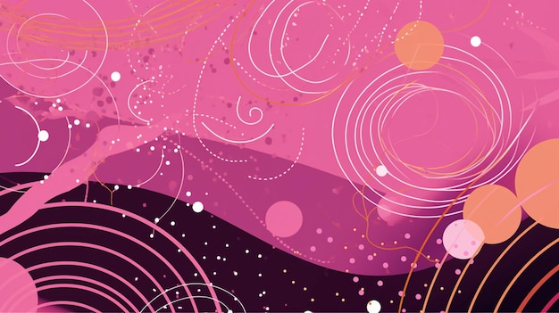 A pink and purple background with a swirly design and the word'pink'on it.