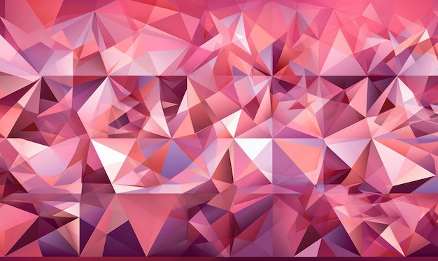 A pink and purple background with a triangle pattern.