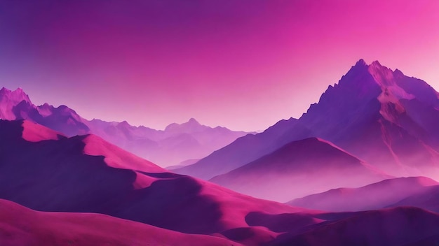 Pink and purple blend panorama background