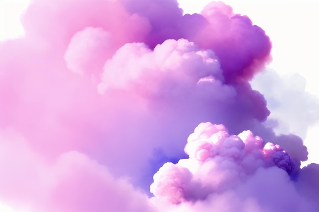 A Pink And Purple Cloud Is In The Sky