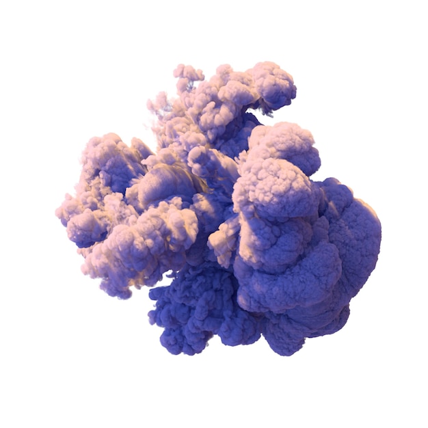 Pink and purple cloud isolated