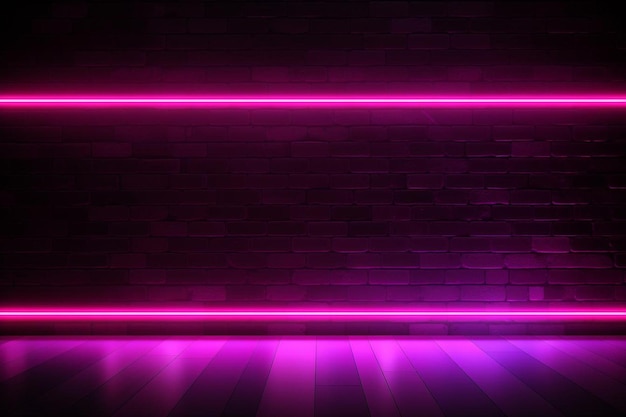 Pink and purple neon lines on a dark social story background