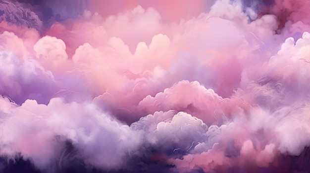 A pink and purple sky with clouds