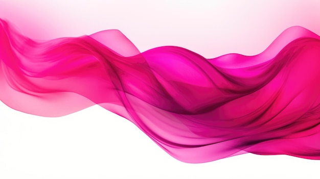 白い背景にピンクと紫の煙の波。