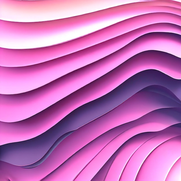Pink and purple undulating layers elegant abstract 3d background