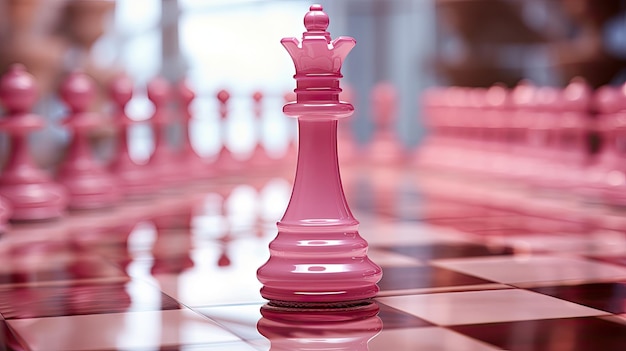 The Pink Queen Chess pieces symbolizing business strategy