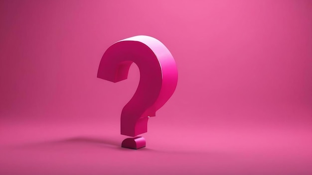 Pink question mark in speech bubble