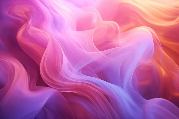 Pink rainbow neon abstract smoke background in the style of cinematic sets muted surrealism