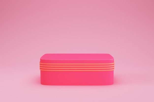 Pink rectangle pedestal for product display