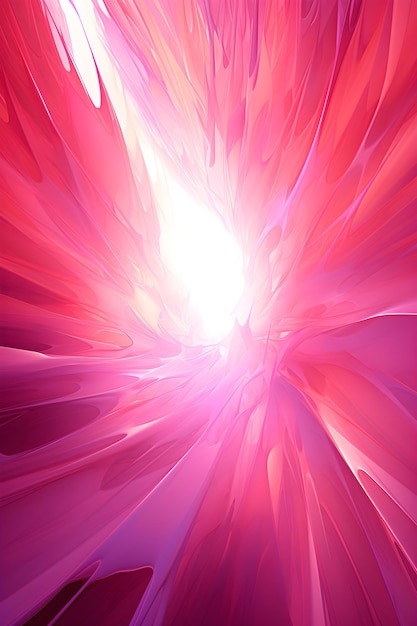 A pink and red abstract background with a white center mystical wormhole in majestic magenta with