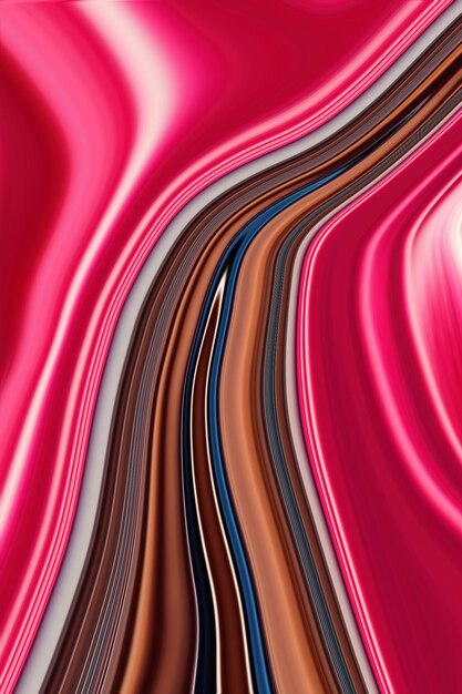 A pink and red background with a wavy pattern of different colors.