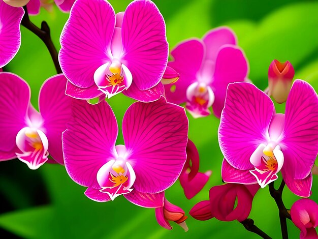 pink and red color orchid