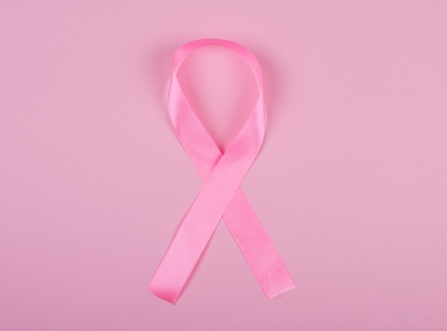 Pink ribbon as a symbol of breast cancer awareness