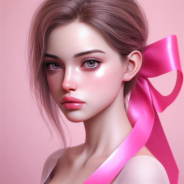 Pink ribbon background