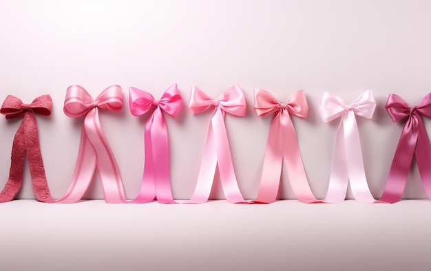 Pink ribbon for breast cancer awareness generative ai
