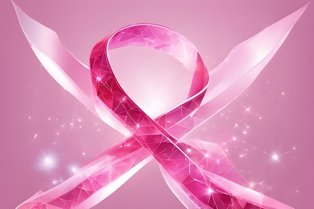 pink ribbon breast cancer vector broken glass effect no background stunning something that even
