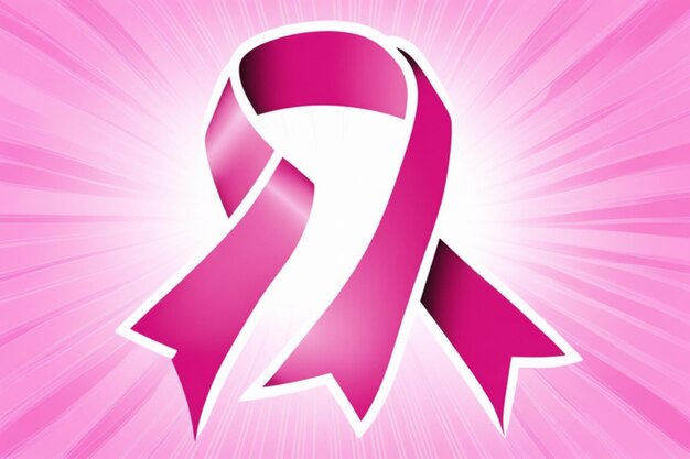 Photo pink ribbon cancer day background