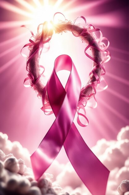 pink ribbon cancer day background