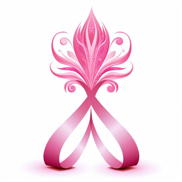 Photo pink ribbon for charity and donations