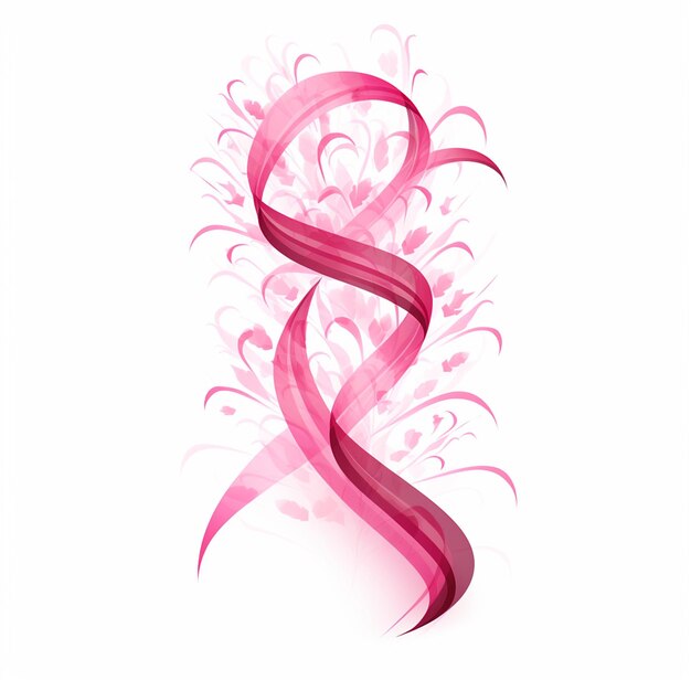Pink ribbon for charity hope and strength