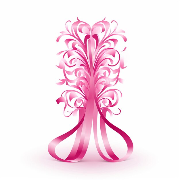 Foto ribbon rosa sogno isolamento bianco