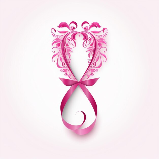 Premium AI Image  Pink ribbon for gift wrapping