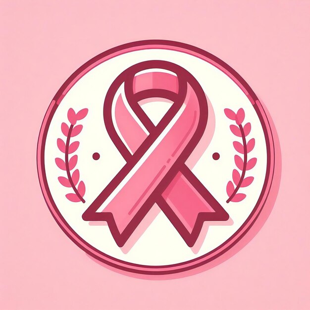 사진 세계 암 의 날 을 배경 으로 한 분홍색 리본 의 희망