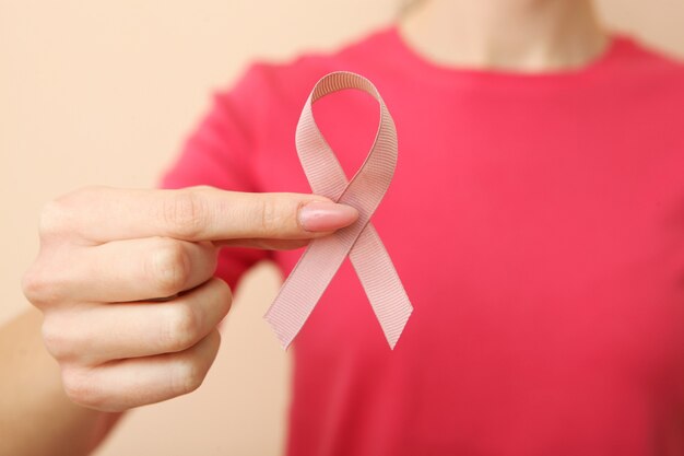 Pink ribbon the international symbol of breast cancer