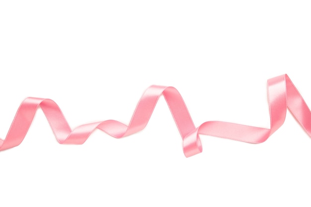 Pink ribbon isolated