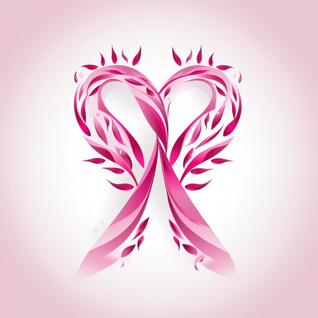 Photo pink ribbon for a loved one who is fighting breast cancer