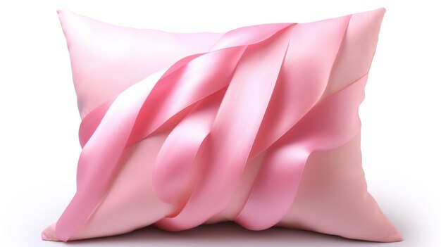 Photo a pink ribbon ribbon couch pillow for comfort