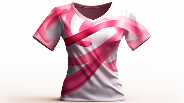 A pink ribbon ribbon shirt for a marathon runner