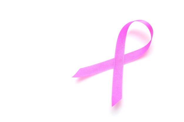 Pink ribbon symbol of breast cancer