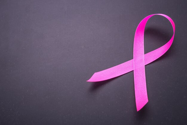 Pink ribbon symbol of breast cancer