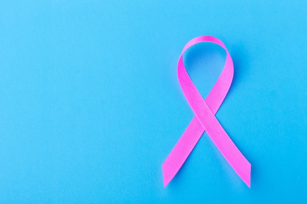 Pink ribbon symbol of breast cancer