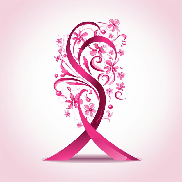 Photo pink ribbon wellness foundation pink ribbon cotton fabric breast cancer awareness fabric