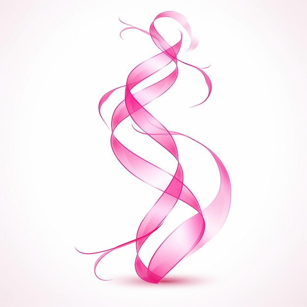 Photo pink ribbon on white background easy to download and use