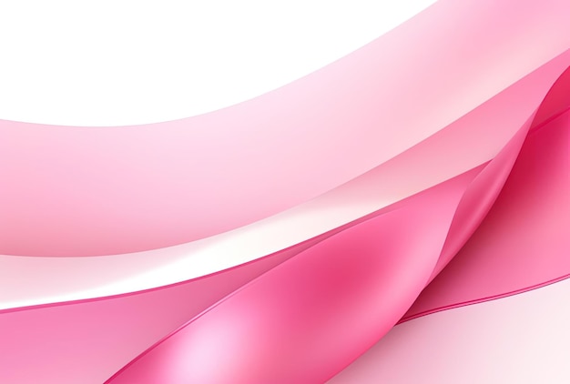 a pink ribbon on a white background