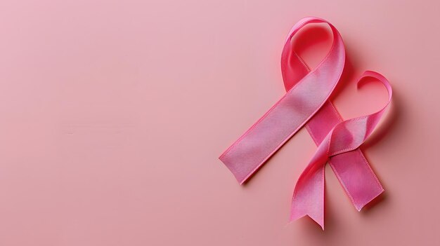 pink ribbon with a pink ribbon on it