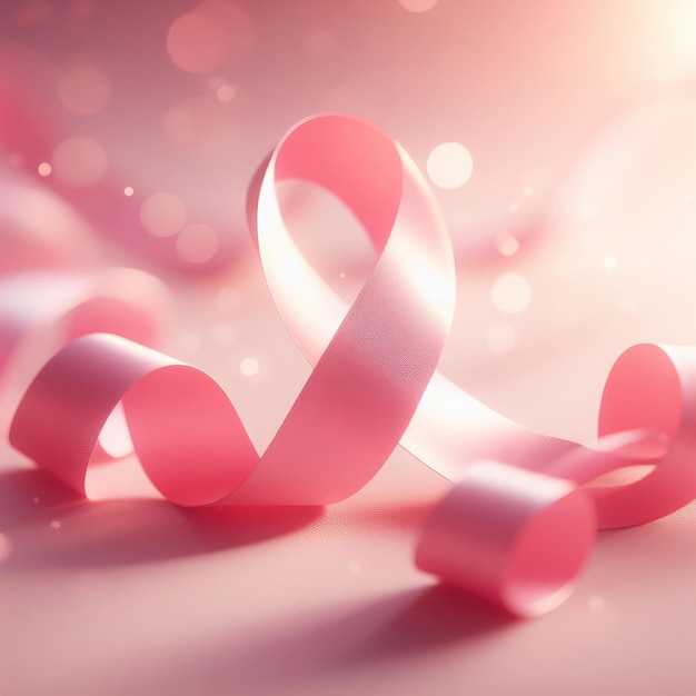 Pink ribbon world cancer month